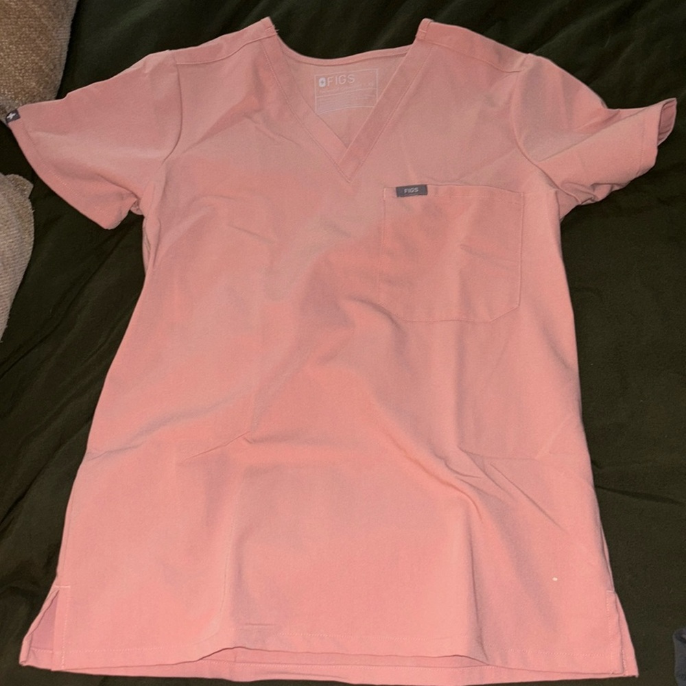 Pink sand figs Xs Catarina one pocket scrub top